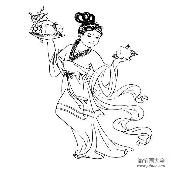 春节年画人物简笔画