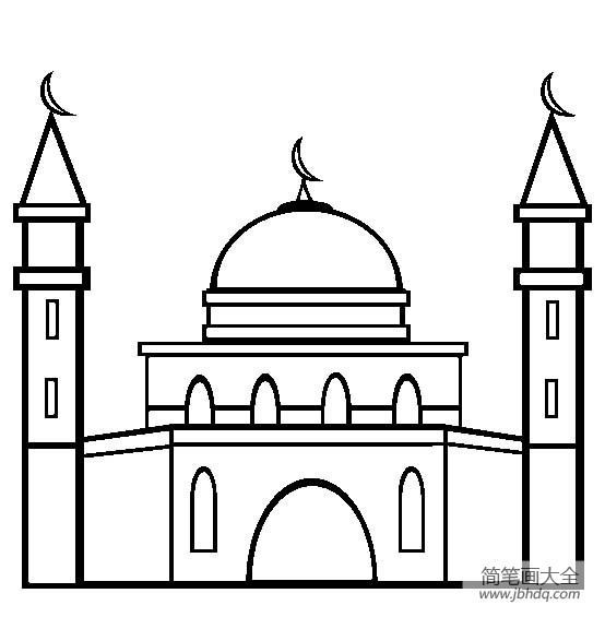 建筑图片清真寺简笔画图片