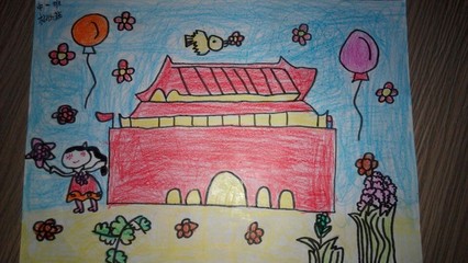 幼儿国庆节绘画作品展示