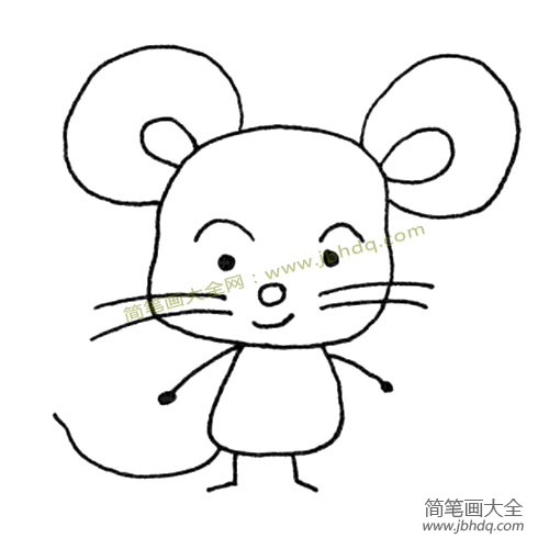 可爱的大耳朵老鼠简笔画图片