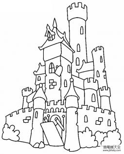 2张城堡简笔画图片