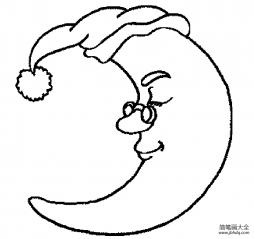 月亮卡通简笔画
