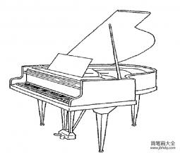 钢琴简笔画