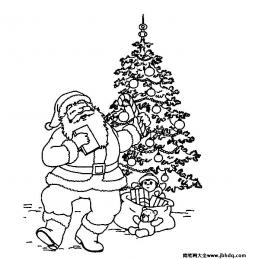 圣诞老人和圣诞树