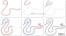 蛇的画法