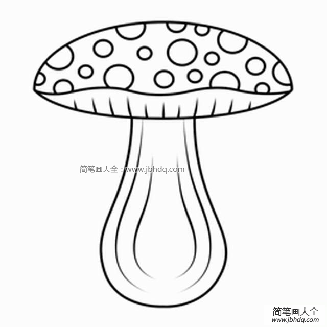一组蘑菇的简笔画图片