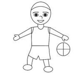 幼儿园人物简笔画教案《篮球运动员》