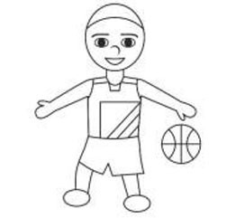 幼儿园人物简笔画教案《篮球运动员》