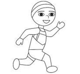 幼儿园人物简笔画教案《跑步运动员》