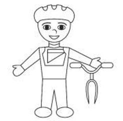 幼儿园人物简笔画教案《骑自行车的人》