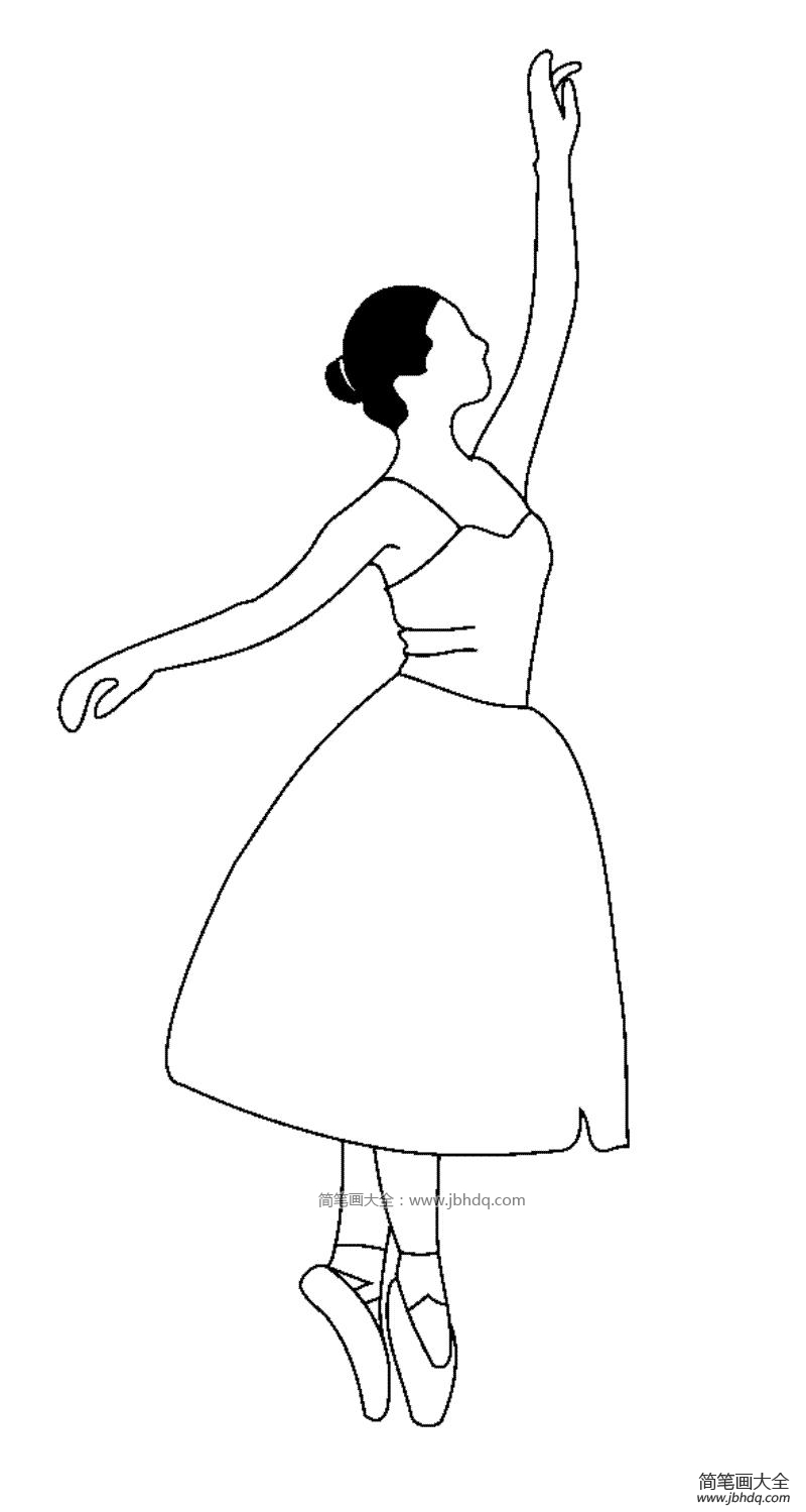 跳舞简笔画简单图片