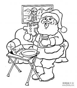 吃饼干的圣诞老人