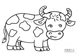 可爱的奶牛简笔画图片