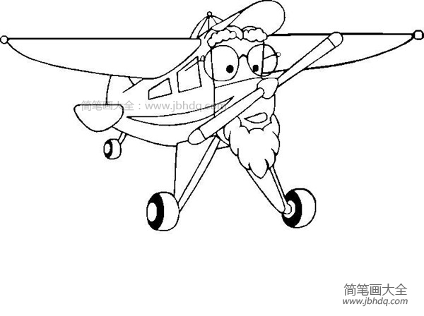 卡通滑翔机简笔画图片