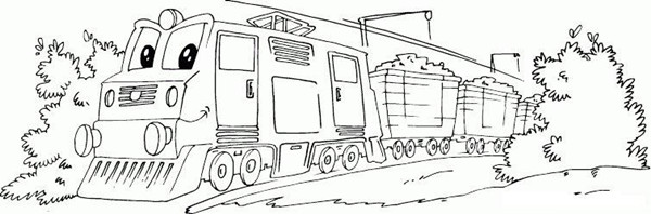 卡通火车简笔画图片