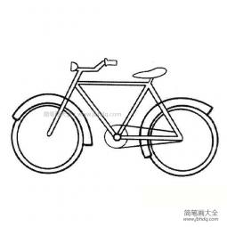 普通自行车简笔画图片