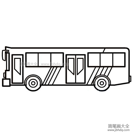 高级公共汽车简笔画