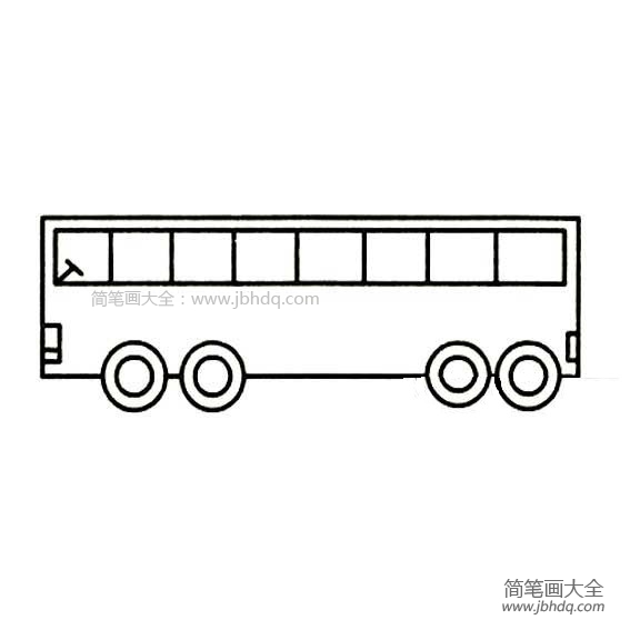 三款公共汽车简笔画