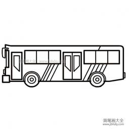 高级公共汽车简笔画