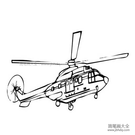 直升飞机怎么画简笔图片