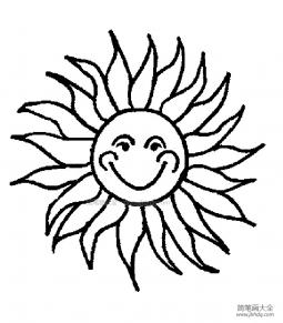 太阳的卡通简笔画