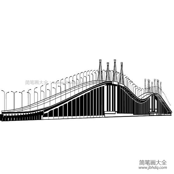 澳门澳凼大桥简笔画图片