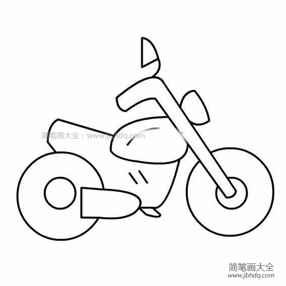 帅气的摩托车简笔画