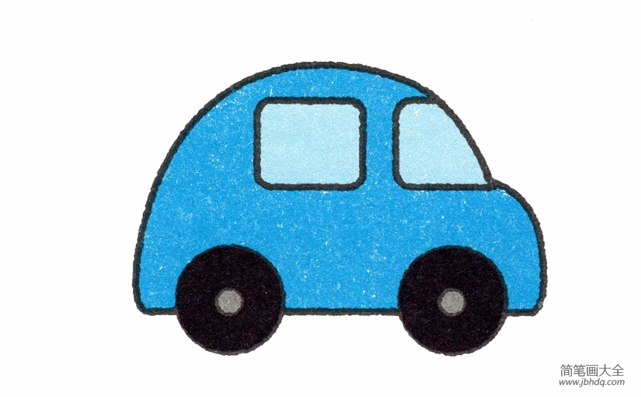 简单小汽车的简笔画画法
