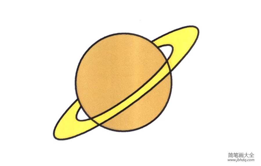 土星简笔画画法