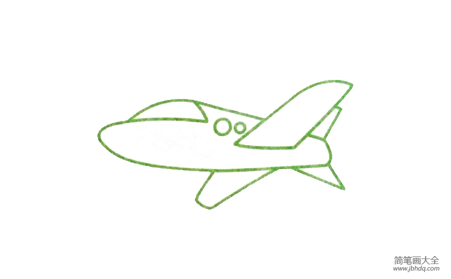 幼儿飞机简笔画画法
