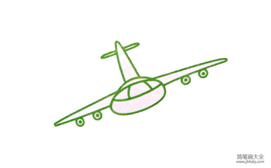 超简单飞机简笔画画法