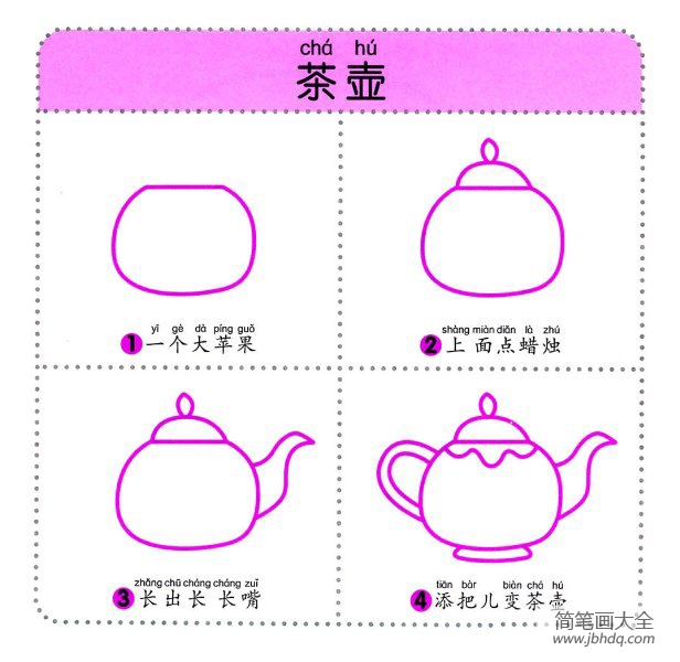茶壶简笔画教程