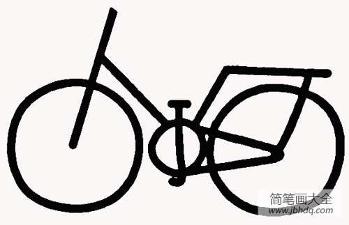简单的自行车简笔画步骤
