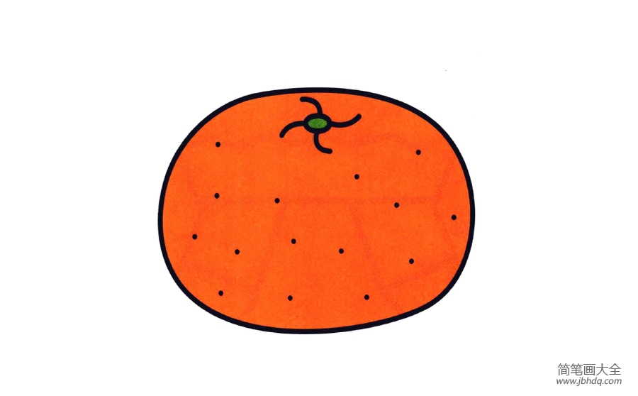 橘子简笔画图片