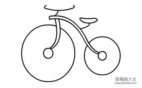 儿童简笔画自行车的画法