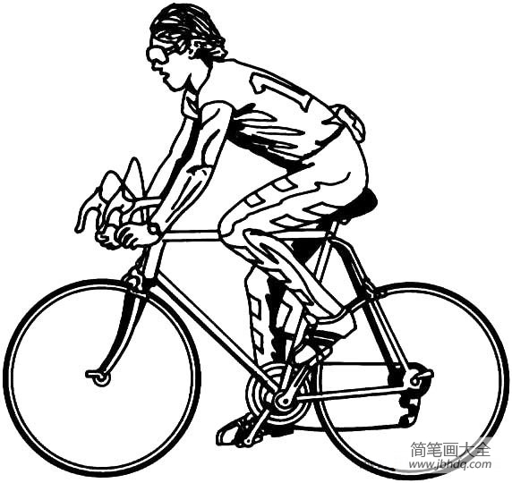 体育运动简笔画之自行车赛