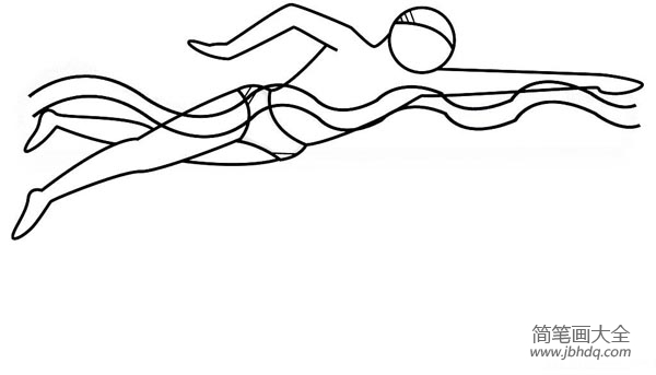 体育运动简笔画之游泳