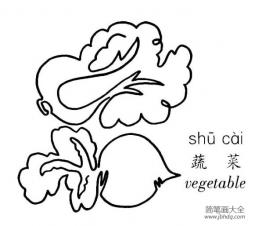 一笔画蔬菜的画法