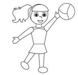 幼儿园人物简笔画教案《排球运动员》