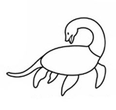 幼儿园动物简笔画教案《尼斯湖水怪》