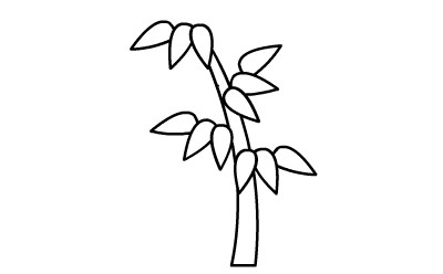 儿童简笔画图片 竹子