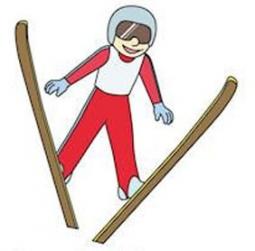 幼儿园人物简笔画教案《跳台滑雪运动员》