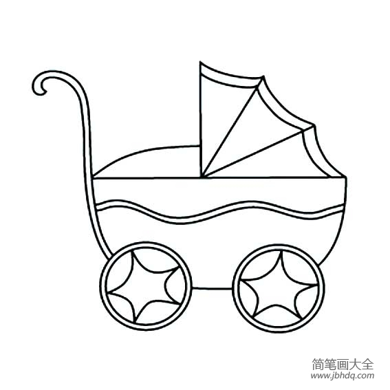 幼儿简笔画图片 婴儿车
