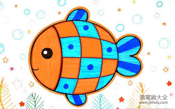 儿童画可爱的小丑鱼