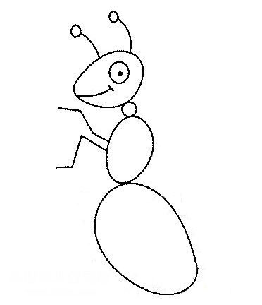 幼儿园昆虫简笔画教案《蚂蚁》