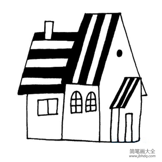 幼儿建筑简笔画 可爱的小房子