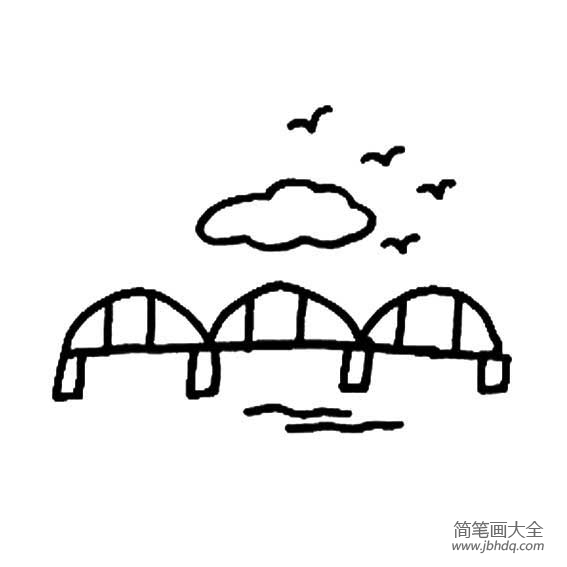 小桥的简笔画图片