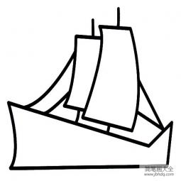 帆船的简笔画画法