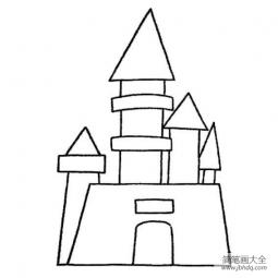 幼儿绘画城堡简笔画