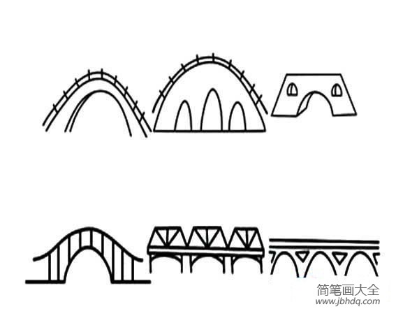 各种桥的简笔画图片